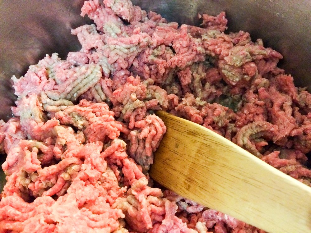 ground beef cooking